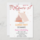 Invitation d'anniversaire pour une soirée pyjama s (Devant)