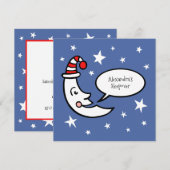 Invitation d'anniversaire pour une soirée pyjama s (Devant / Derrière)