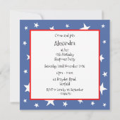 Invitation d'anniversaire pour une soirée pyjama s (Dos)
