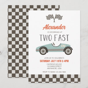 Invitation d'anniversaire pour une voiture de cour