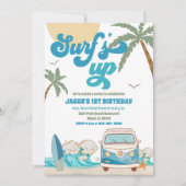 Invitation d'anniversaire pour van de plage de sur (Devant)