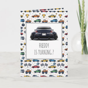 Invitation d'anniversaire pour voiture 350Z R ba