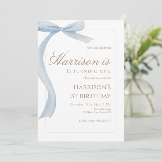 Invitation d'anniversaire premier anniversaire Arc (Debout devant)