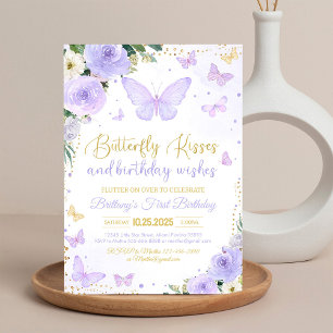 Invitation d'anniversaire Premier Baisers de Papil