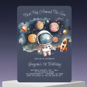 Invitation d'anniversaire Premier Bleu Planètes Es