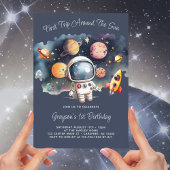 Invitation d'anniversaire Premier Bleu Planètes Es