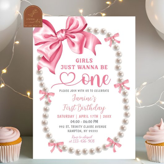 Invitation d'anniversaire premier Coquette Fille R