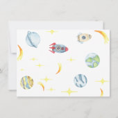 Invitation d'anniversaire premier dans l'espace as (Dos)
