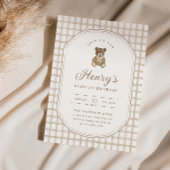 Invitation d'anniversaire premier ours Beary
