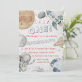 Invitation d'anniversaire premier pour l'espace ex (Debout devant)