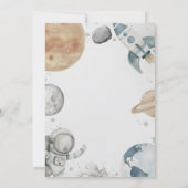 Invitation d'anniversaire premier pour l'espace ex (Dos)