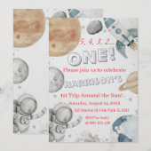 Invitation d'anniversaire premier pour l'espace ex (Devant / Derrière)