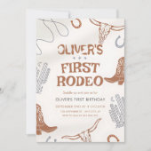 Invitation d'anniversaire Premier Rodéo pour Garço (Devant)