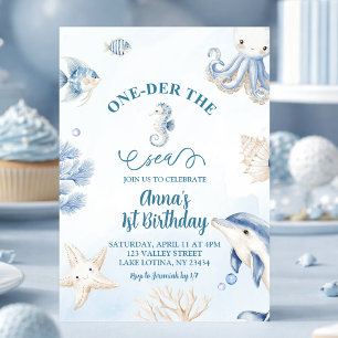 Invitation d'anniversaire premier sous la mer