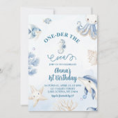 Invitation d'anniversaire premier sous la mer (Devant)