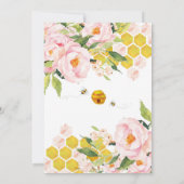 Invitation d'anniversaire premier thème abeille (Dos)