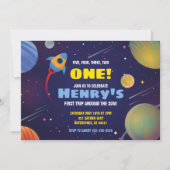 Invitation d'anniversaire Premier Tour Autour Du S (Devant)