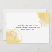 Invitation d'anniversaire première à l'aquarelle d (Dos)