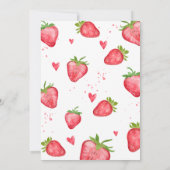 Invitation d'anniversaire première année fraise Be (Dos)
