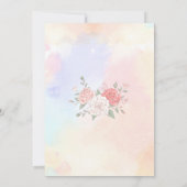 Invitation d'anniversaire Pretty Horse et Fleurs (Dos)