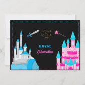Invitation d'anniversaire Prince et Princesse avec (Dos)
