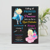 Invitation d'anniversaire Prince et Princesse Doub (Debout devant)