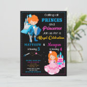 Invitation d'anniversaire Prince et Princesse Doub (Debout devant)