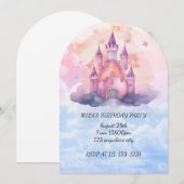 invitation d'anniversaire princess (Devant / Derrière)