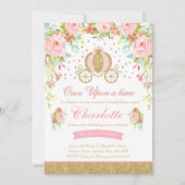 Invitation d'anniversaire Princess Gold Princess (Devant)