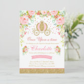 Invitation d'anniversaire Princess Gold Princess (Debout devant)