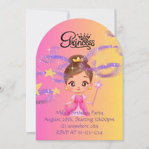 invitation d'anniversaire princess, téléchargement