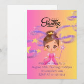 invitation d'anniversaire princess, téléchargement (Devant / Derrière)