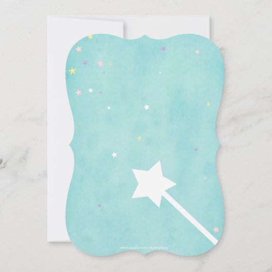 Invitation d'anniversaire Princess Turquoise Pouss (Dos)