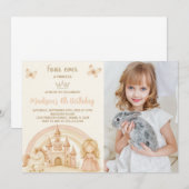 Invitation d'anniversaire princesse avec Castle &  (Devant / Derrière)