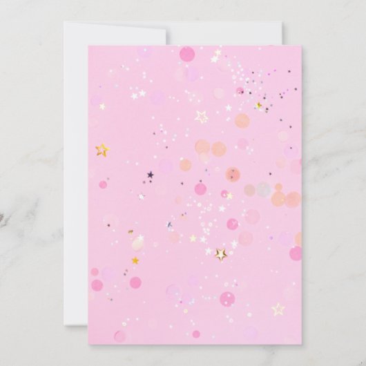 Invitation d'anniversaire princesse Crown Pink (Dos)