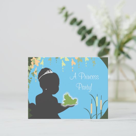 Invitation d'anniversaire - princesse et (Debout devant)