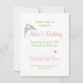 Invitation d'anniversaire - Princesse et grenouill (Dos)