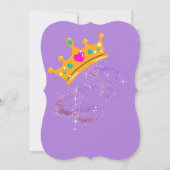 invitation d'anniversaire princesse pour filles (Dos)