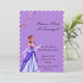 invitation d'anniversaire princesse pour filles (Debout devant)