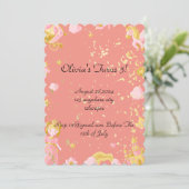 invitation d'anniversaire princesse rose (Debout devant)