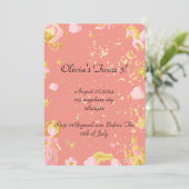 invitation d'anniversaire princesse rose (Debout devant)