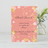 invitation d'anniversaire princesse rose (Debout devant)