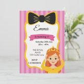 Invitation d'anniversaire Princesse Rose | zazzlem (Debout devant)