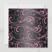 Invitation d'anniversaire Princesse Sweet 16 rose (Dos)