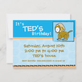 Invitation d'anniversaire Puppy (Devant)