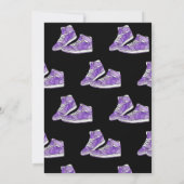 Invitation d'anniversaire Purple Sneaker Ball (Dos)