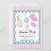 Invitation d'anniversaire Pyjama Party – Pyjama Ro (Devant)