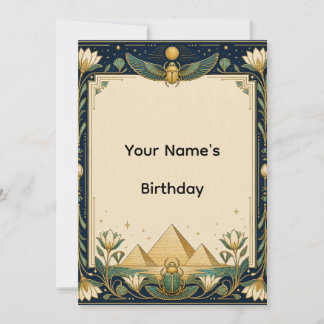 Invitation d'anniversaire Pyramides Égyptiennes |