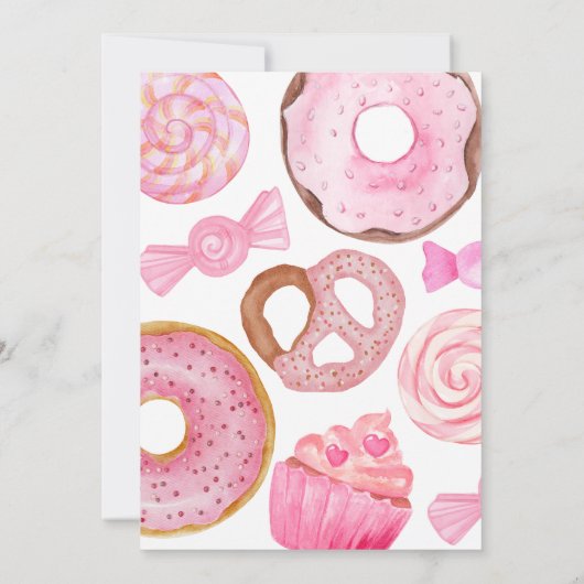 Invitation d'anniversaire quatre fois plus douce (Dos)