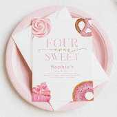 Invitation d'anniversaire quatre fois plus douce